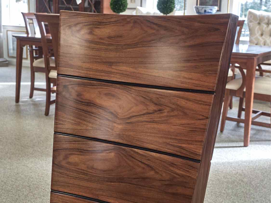 Set of 6 Giorgio Collection Art Deco Dining Chairs with Sunbrella Fabric Seats