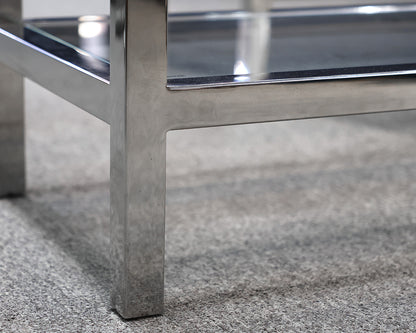 Chrome and Glass Bookcase