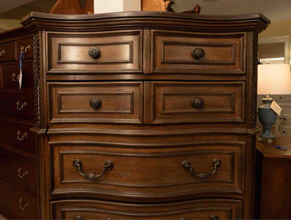 Espesso Finish 5 Drawer 1 Secret Drawer&  Flip Top Mirror Chest