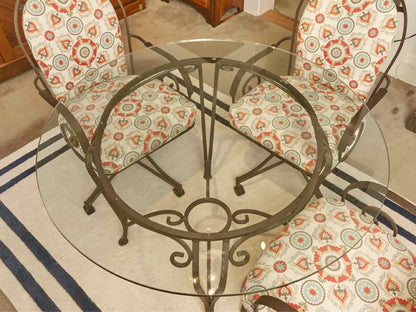 Wrought Iron Scrolled  Round Dining Set