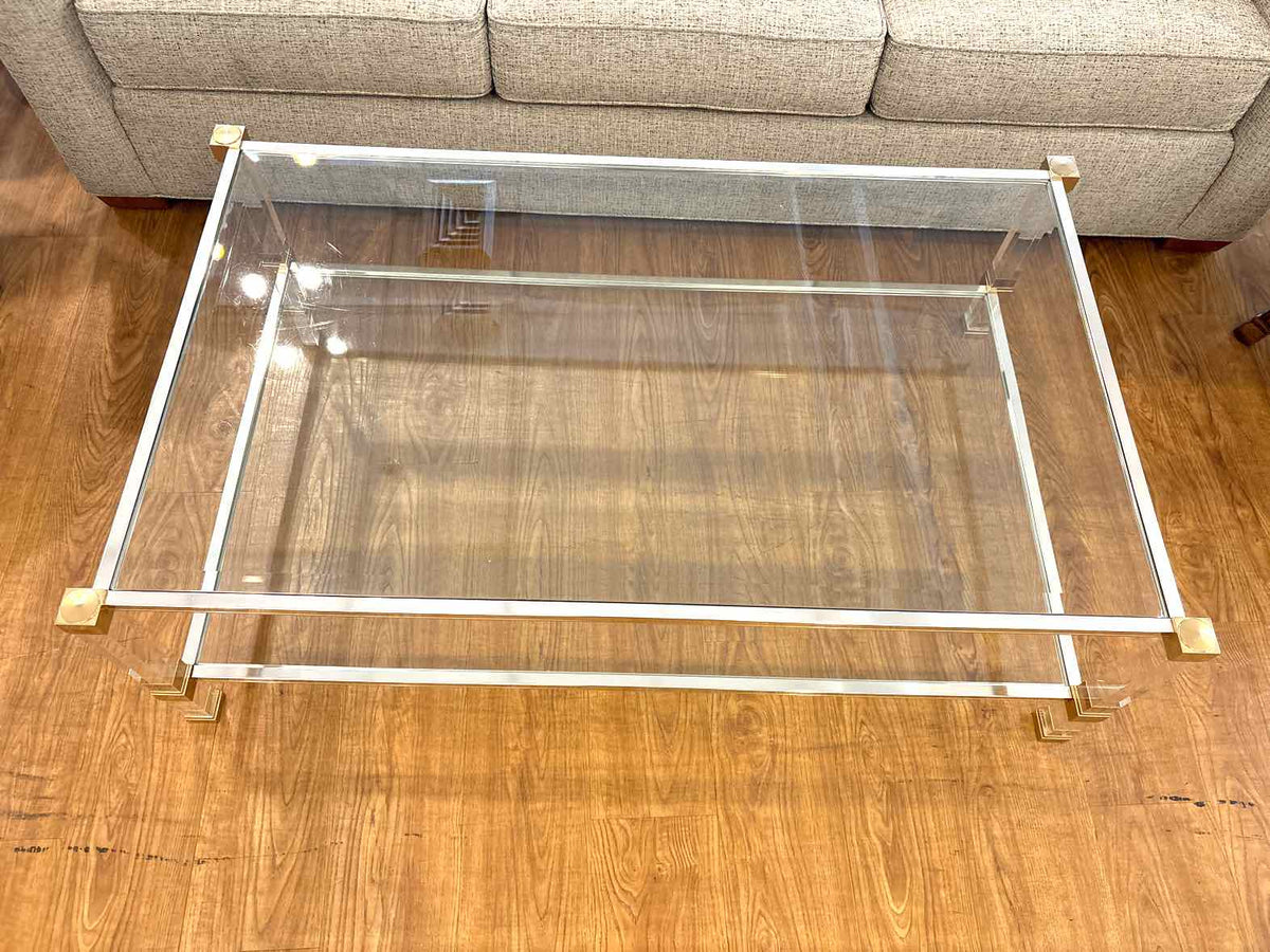 Two-Tier Glass Top Coffee Table