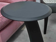 Black Finish Round Contemporary Accent Table