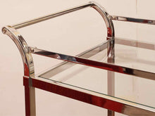 Pottery Barn Bar Chrome & Glass Bar Cart