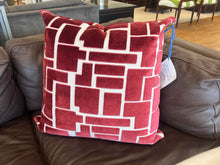 "Aura Wine" Geometric Accent Pillow