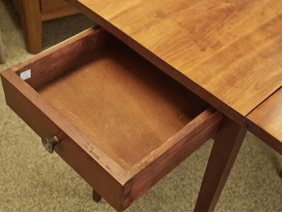Pair of Benchmade Solid Cherry Dropleaf Tables