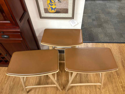 Set of 3 Ethnicraft 'Osso' Counter Stools
