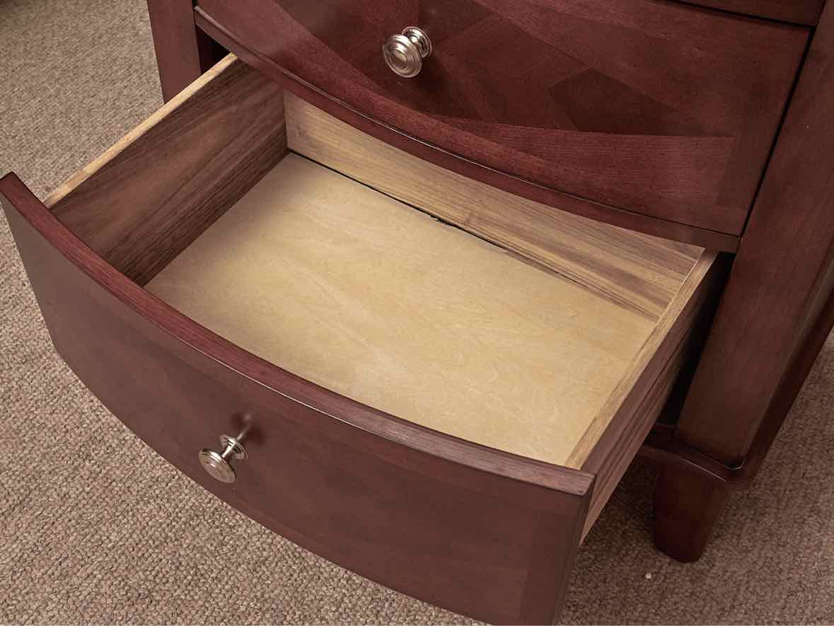 Hamilton & Spill Cherry Finish Pull Out  Drink Tray & 2 Drawer  Nightstand
