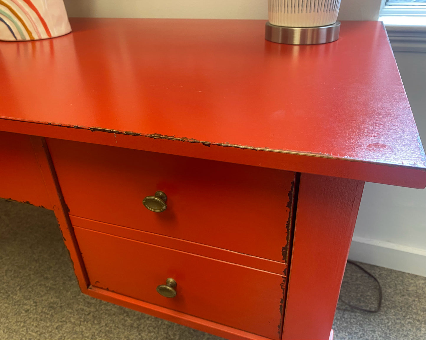 Ballard Designs Casa Florentina Bouclier Desk in Red