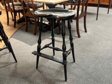Set of 3 Distressed Black Bar Stools