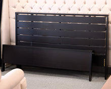 Black Queen Paneled Bed Frame