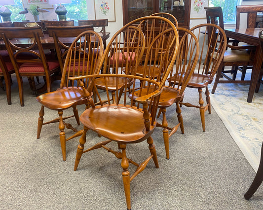 Set of 6 Warren Chair Works Windsor Dining Chairs
