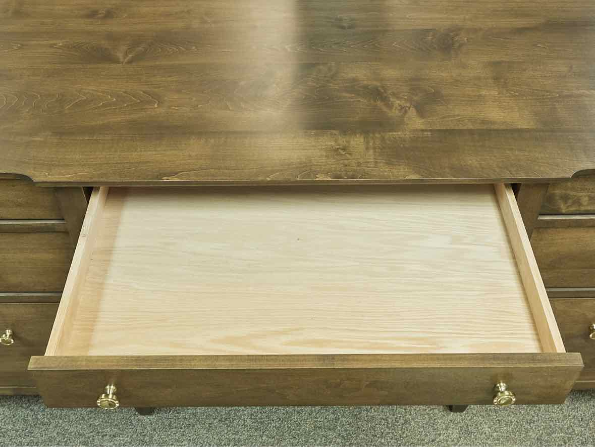 Gat Creek"Monaco" Maple Desk in Classic Bean Finish with 7 Drawers