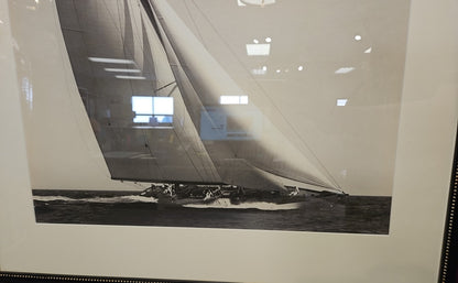 Black & White Sailboat Framed Print