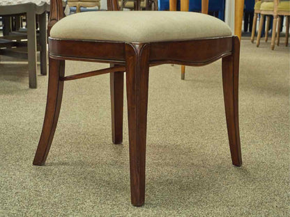 Set of 6 Jonathan Charles  Balloon Back Dining Chairs in Ivory Linen Upholstery