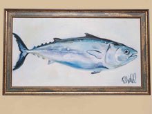 "Fish on Canvas - King Mac" Print in Drifted Frame with Rustic Gold