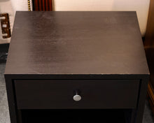 Black Distressed One Drawer Nightstand