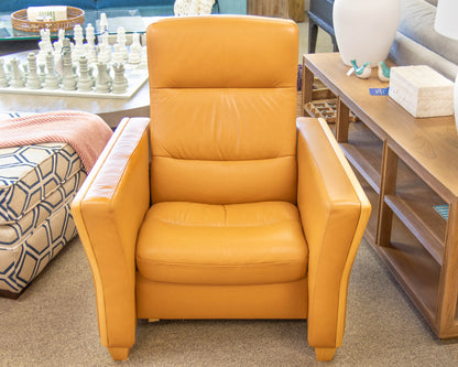 Ekornes Camel Leather High Back Recliner