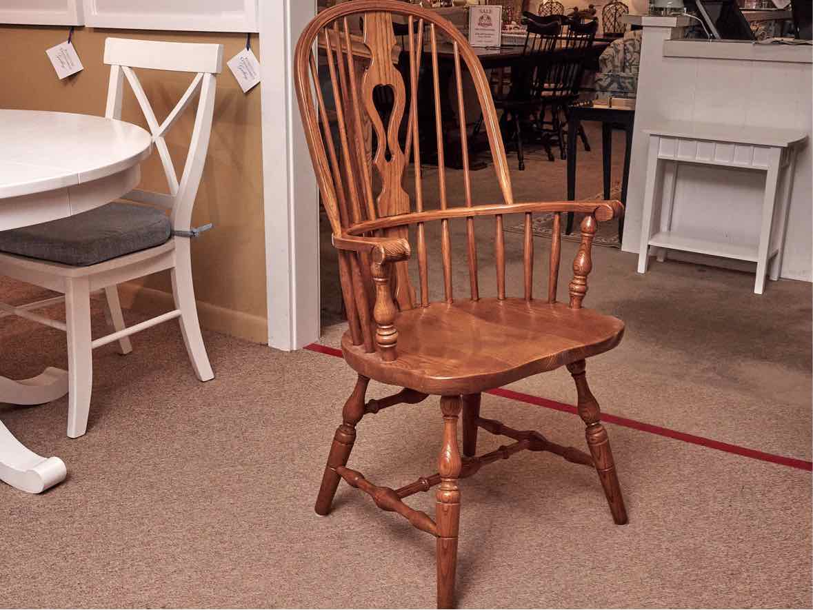 Bent Bros Colonial Oak Oval  Table & 6 Oak Windsor Chair Set