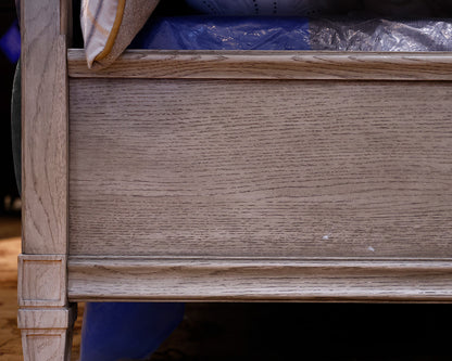 King Bed in Gray w/ Button Tufts