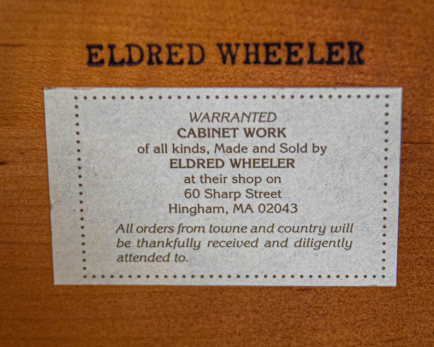 Eldred Wheeler Tiger Maple Tea Table