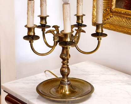 Antique Red and Gold Table Lamp