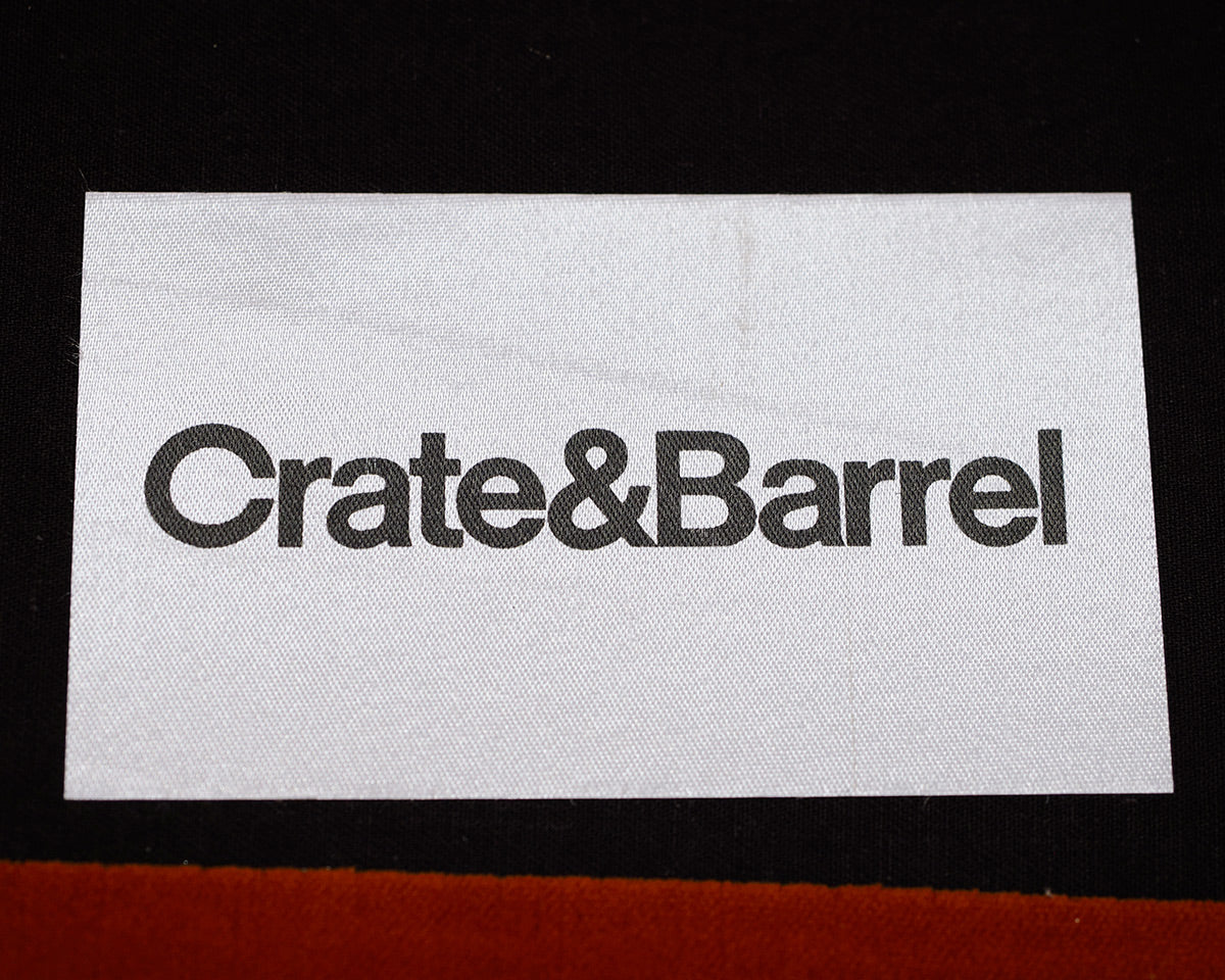 Pair of Crate & Barrel Burnt Orange Velvet Accent Chairs