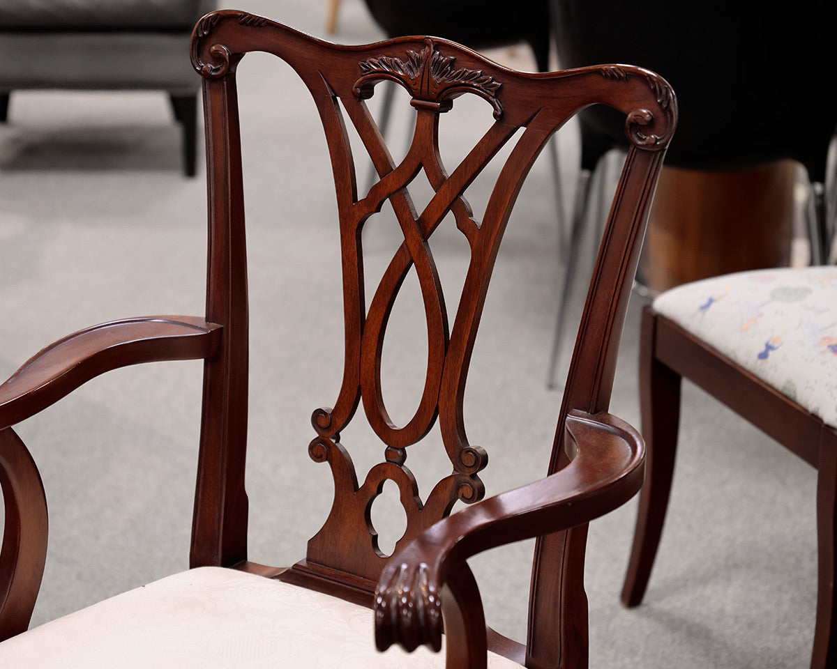Set of 8 Henkel Harris Chippendale Dining Chairs