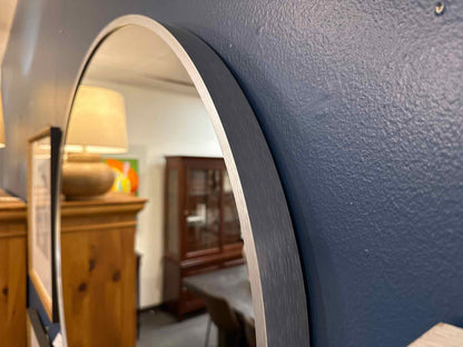 Round Mirror with Chrome Frame