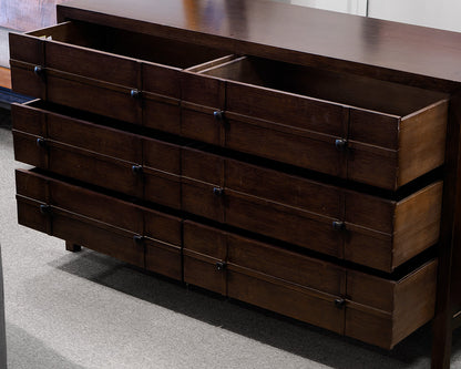 Crate & Barrel 6-Drawer Mahogany Dresser