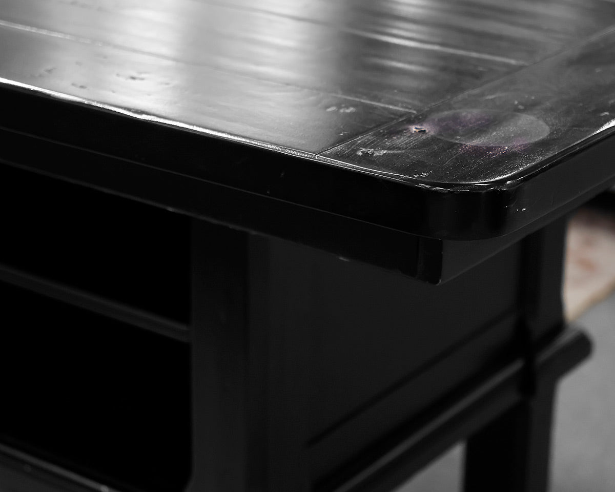 Black Pedestal Pub Dining Table