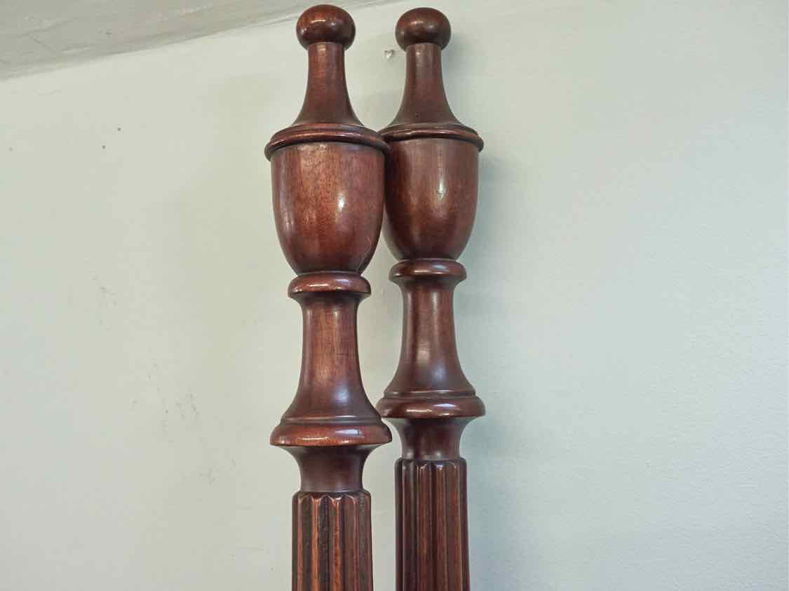 Continental Furniture Full Mahogany 4 Reeded Post  Bed