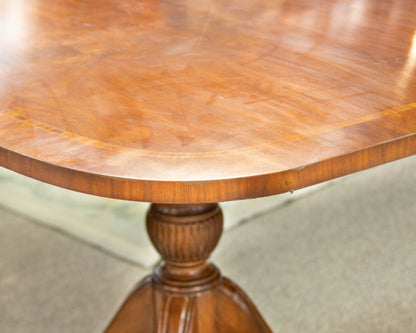 Stuart Swan Federal Style Double Pedestal Base Burl Wood Dining Table