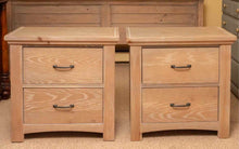 Pair Of Vaughan Bassett Driftwood Oak Finish 2 Drawer  Nightstands