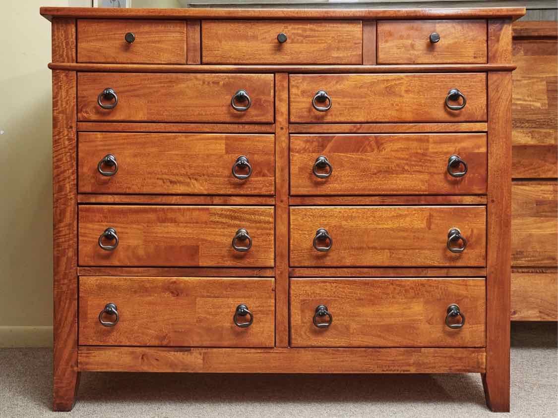 Klaussner Cherry 11 Drawer  Chest with Bronze pulls