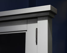 Crate & Barrel 2-Door Corner Cabinet in Grey