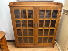 Stickley Mission-Style Double Bookcase with Glass Doors