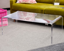 Lucite waterfall cocktail table