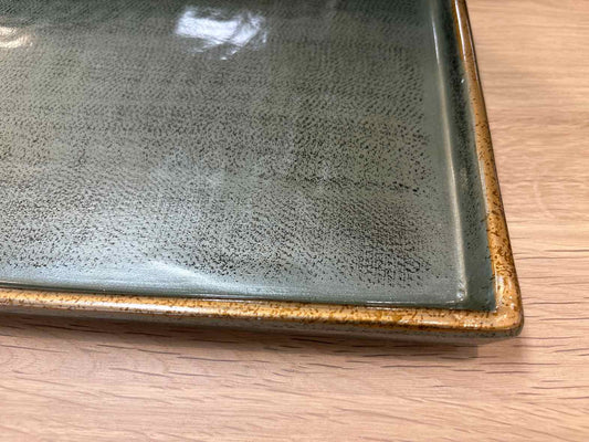 Arhaus Deep Sage Ceramic Tray
