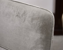 Pair of Ligne Roset Long Island Contemporary Dining Chairs in Grey Velvet