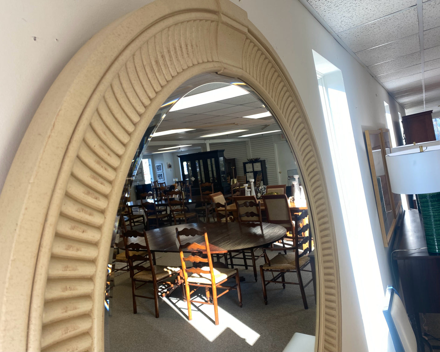 Tuscan Mirror with Fluted Accent