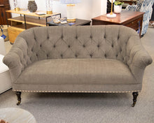 Grey Tufted Settee