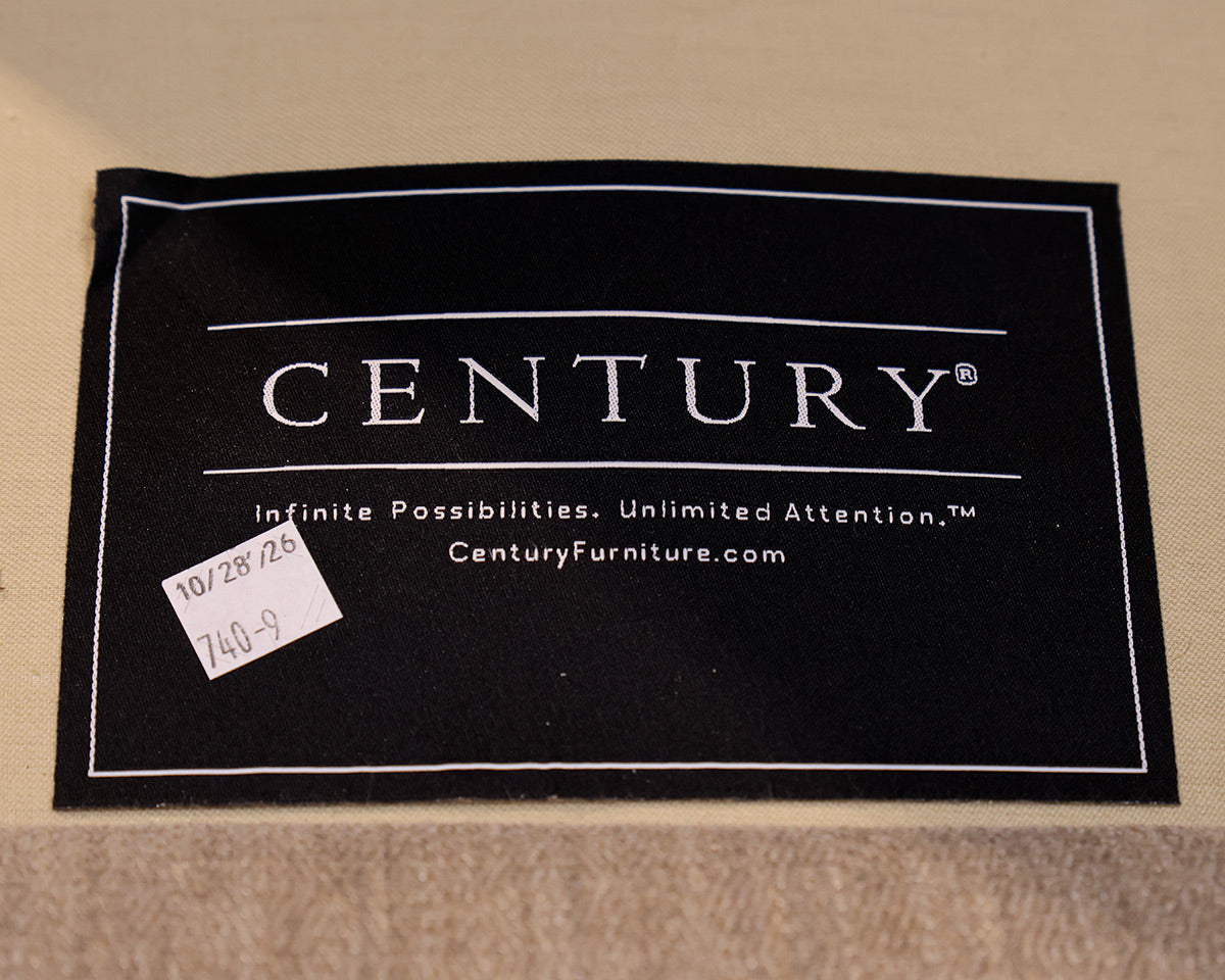 Century Furniture Three Cushion Gray Sofa