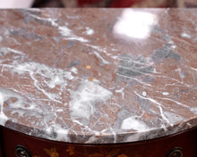 Antique Small Demi Lune Stone Top Accent Table