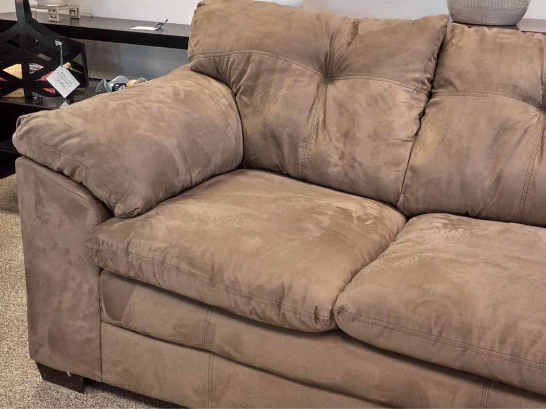 Brown Micro Suede Sofa