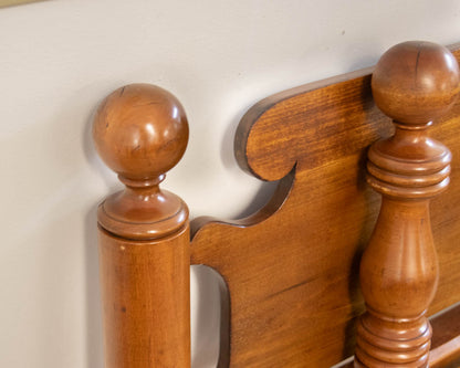 Leonard's Full Bed in Solid Cherry with Cannonball Finials