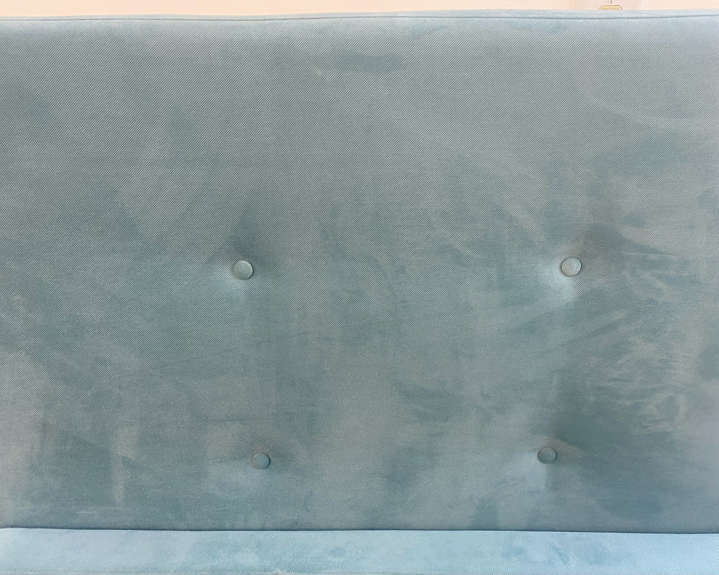 Twin Teal Blue Upholstered Bed