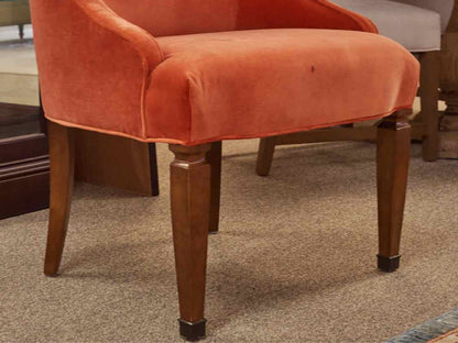 Pair of Host & Hostess Dark Coral Performance Velvet Dining Chairs