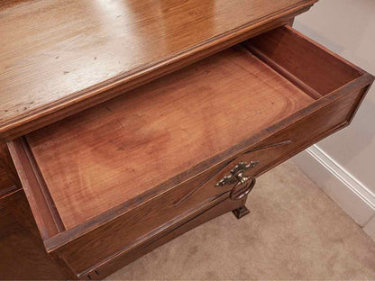 Oak Sideboard with 2 Drawers & 2 Doors with Mirror with Columns