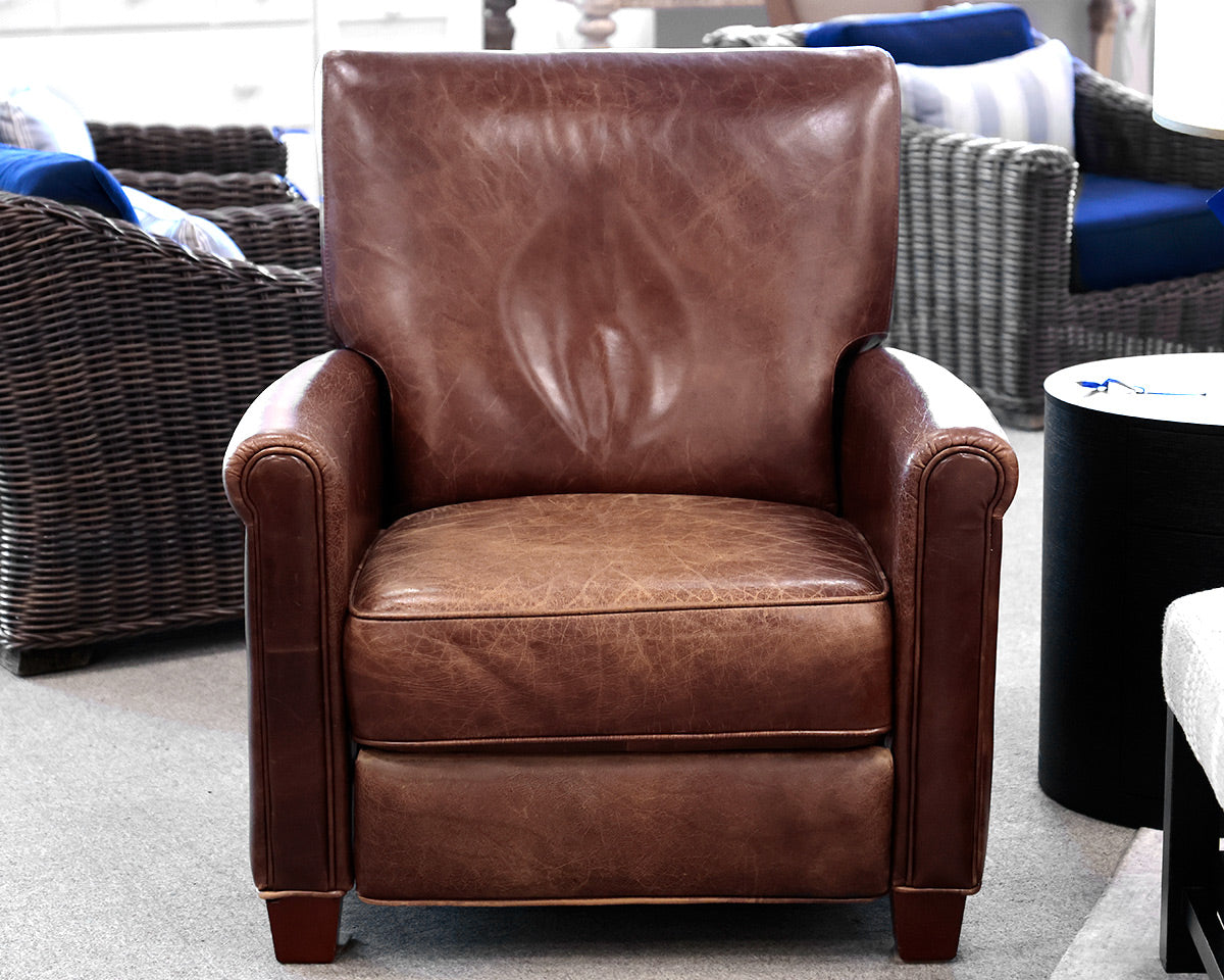 Pottery Barn Brown Leather Recliner
