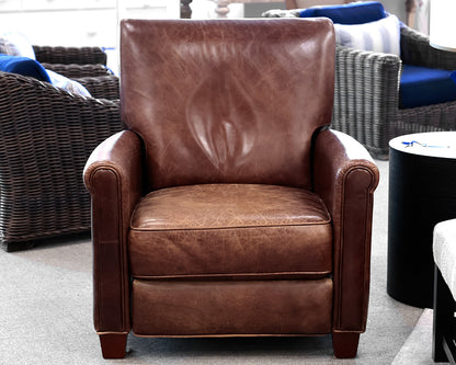 Pottery Barn Brown Leather Recliner